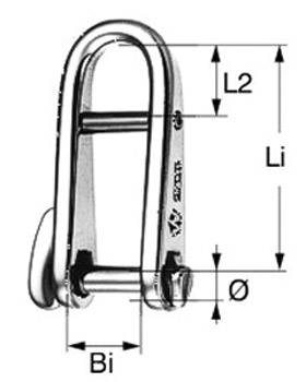 WICHARD Schlüsselschäkel/Steg HR 5 mm