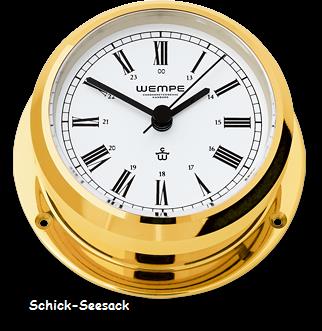 Wempe Yachtuhr Pirat II Messing römisch Ø 96mm
