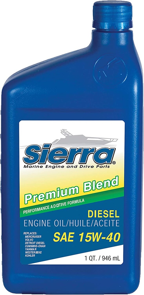 Quart, 15W-40 Diesel Ersatzteil Sierra Marine 18-9553-2