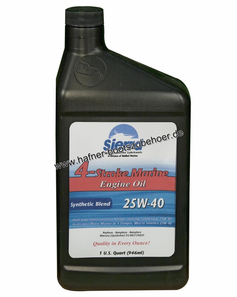 Synthetic Blend Mercury Outboard Engine Oil - 946 ml Ersatzteil Sierra Marine 18-9440-2