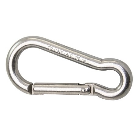 Edelstahl-Karabinerhaken AISI316 50mm