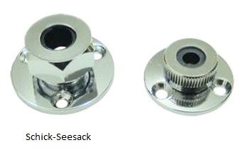 Kabeldurchführung Messing verchromt 12 mm