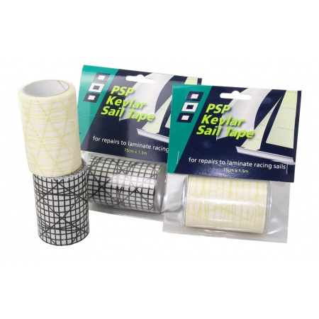 Repair Tape KEVLAR 75mm x 1.5m transparent / gelb