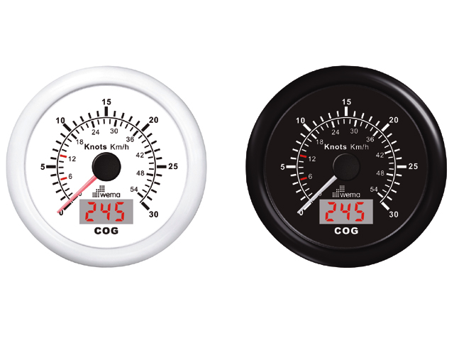 WEMA GPS Tacho schwarz 15 kn/27 km/h