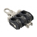 BARTON Dreifachblock Size 0 mit Wirbelauge ohne Unterbügel-Kugellager