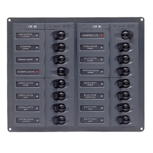 [BB904NM] BEP Trennschalter-Panel DC 12V, 16-fach