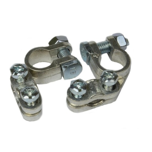 [BB13289] PLASTIMO 1 PAAR BATTERIE-POLKLEMMEN, MESSING