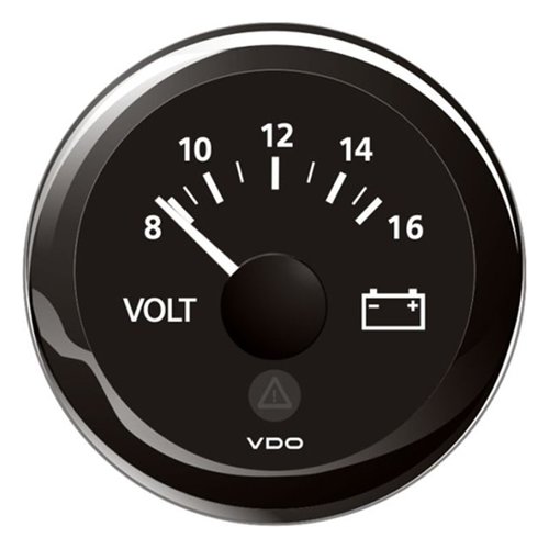 [BBA2C59512545] VDO VL Voltmeter 8-16V, schwarz