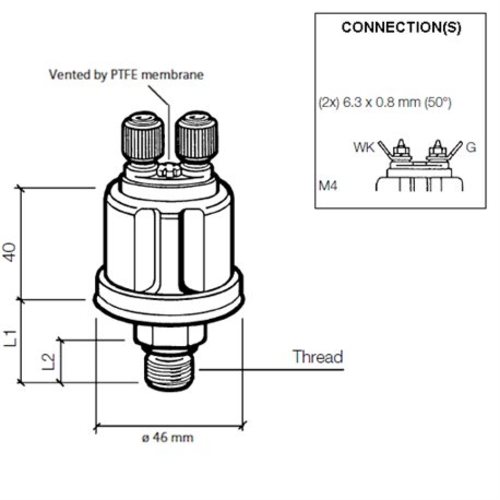 [BB360081030039C] Veratron VDO Öldruck Sensor 10bar/150psi, 1p, M10
