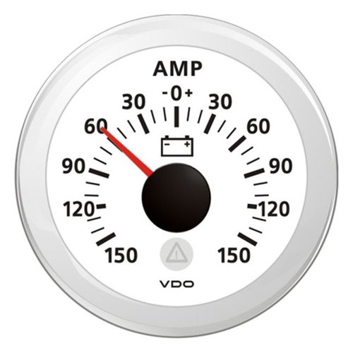 [BBA2C59512331] VDO VL Amperemeter -150/+150A, weiß