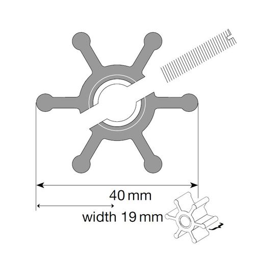 [BB09-806B-1] Johnson Impeller für F35 Pumpe, MC97/EPDM