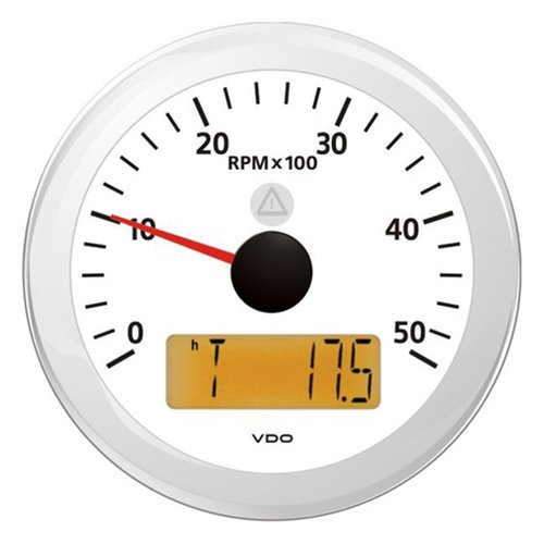 [BBA2C59512398] VDO VL Drehzahlmesser Anzeige 5.000rpm, weiß