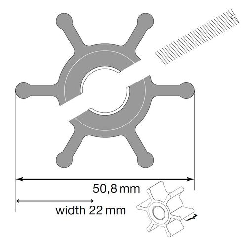 [BB09-1026B-9] Johnson Impeller für F4 Pumpe, Nitril