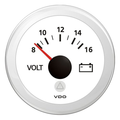 [BBA2C59512546] VDO VL Voltmeter 8-16V, weiß