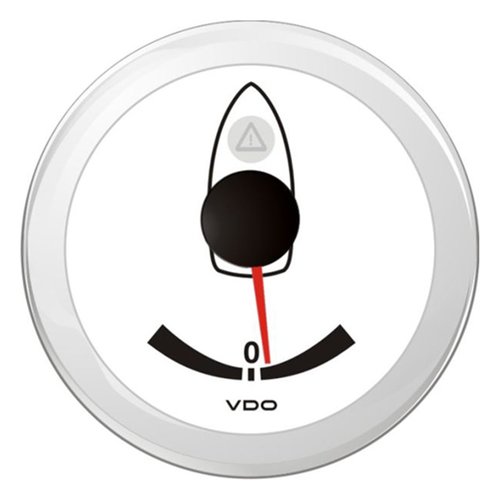 [BBA2C59514230] VDO VL Ruderwinkel Anzeige - 40°/+ 40°, weiß