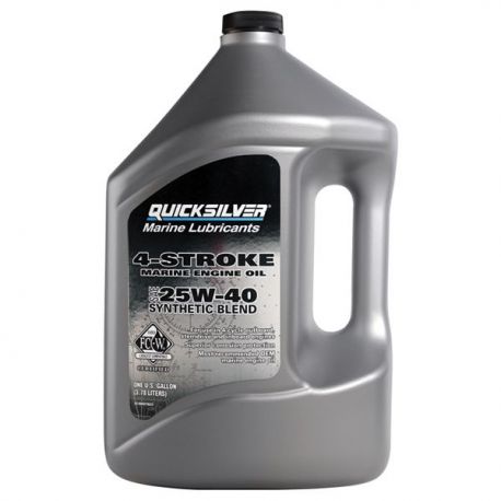 [8M0086227] Quicksilver 25W40 Synthetic Blend 4-Takter Marine Motoröl-4L @3
