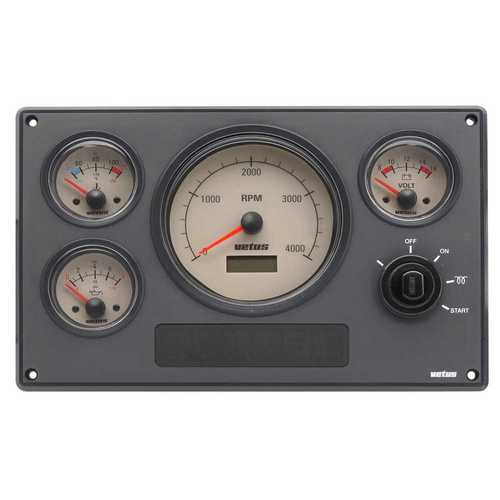 [BBMP34BN24A] Vetus Instrumentenpanel MP34, creme, 24 Volt