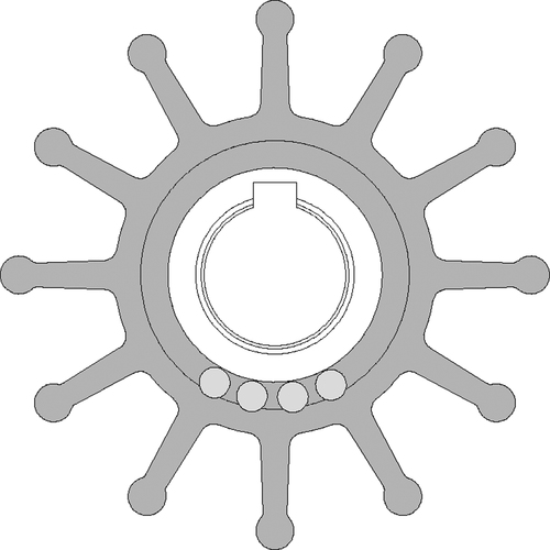 [BB09-701B-1] Johnson Impeller Ersatzteilkit MC97/EPDM, 62,3mm