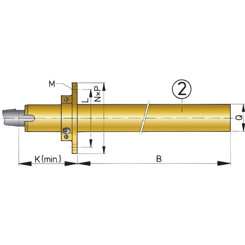 [BBBL25/1000] Vetus Bronze-Stevenrohr Ø 25 mm, Länge =1000 mm