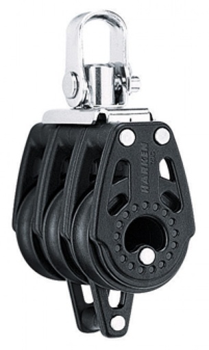 [40773] Harken 29mm Carbo Dreifachblock mit Wirbel und Hundsfott