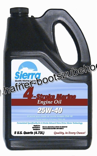 [18-9400-4] Innenborder Motoröl 25W40 4,0 Liter Ersatzteil Sierra Marine 18-9400-4
