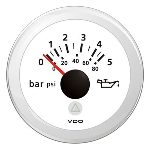 [BBA2C59514211] VDO VL Motoröldruck Anzeige, 5 bar, weiß