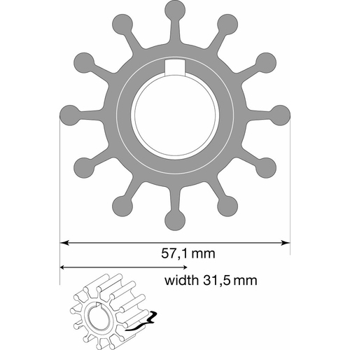 [BB09-804B-9] Johnson Impeller F5B-12/24V