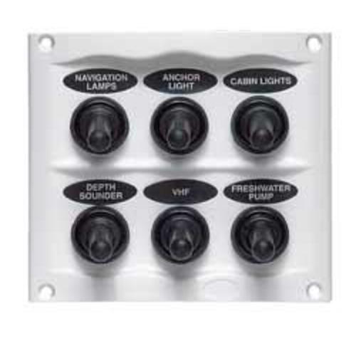 [BB900-6WP] BEP Schalttafel DC Wasserdicht 6xOn/Off, graphit