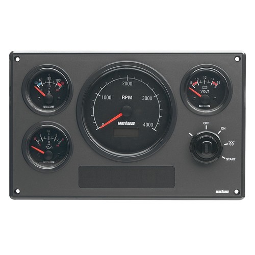 [BBMP34BS125] Vetus Instrumentenpanel MP34, schwarz, 12 Volt