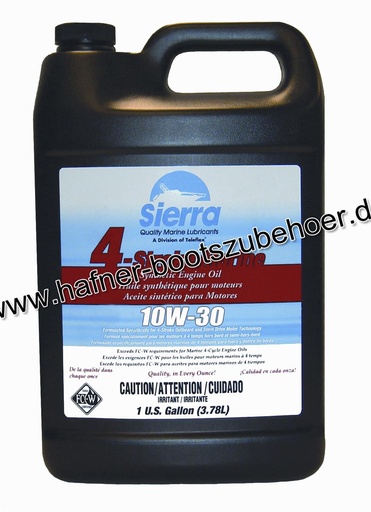 [18-9690-3] Synthetisches 4-Takt Aussenborder Öl 10W30 3,78 Liter Ersatzteil Sierra Marine 18-9690-3