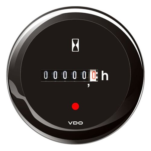 [BBA2C59512453] VDO ViewLine Betriebsstundenzähler Schwarz 52mm