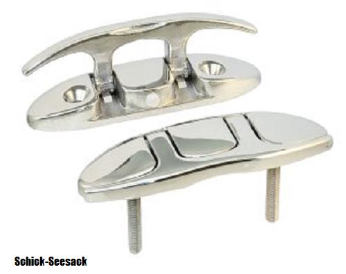 [29159] Edelstahl-Klappklampe 114mm und Schraubbohrung