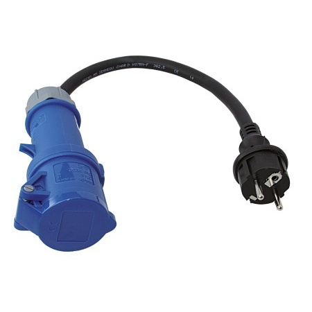 Schuko-Stecker auf CEE Kupplung