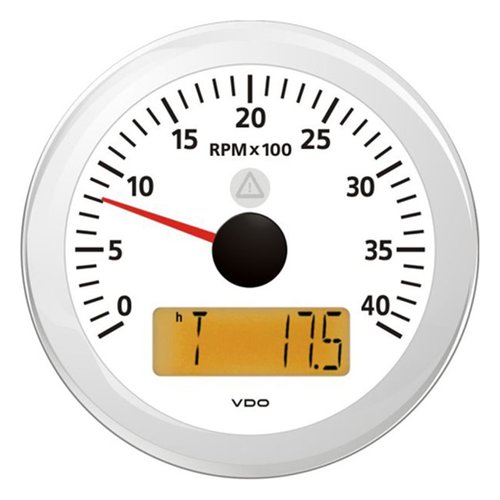 [BBA2C59512397] VDO VL Drehzahlmesser Anzeige 4.000rpm, weiß