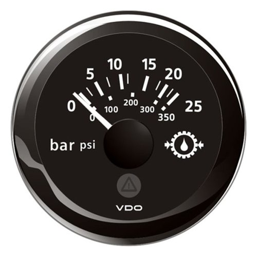 [BBA2C59514136] VDO VL Getriebeöldruck Anzeige 25 bar, schwaz