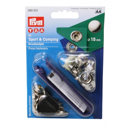 [32489] PRYM Nähfrei Druckknöpfe 15mm (10 Stück) SB-Karte