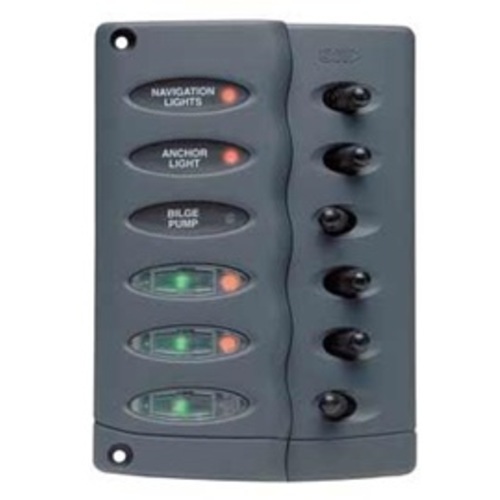 [BBCSP6-PTC] BEP Schalttafel DC Contour Wasserdicht 6xOn/Off