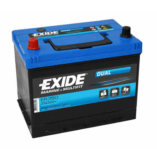 [BBER350] Exide Dual Säure-Batterie, 80Ah, 350Wh, 12V