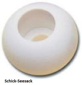 [26794] Griffkugel Nylon weiss 6mm