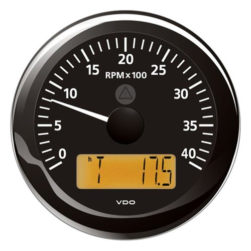 [BBA2C59512391] VDO VL Drehzahlmesser Anzeige 4.000rpm, schwarz
