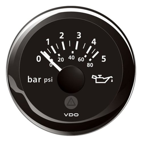 [BBA2C59514123] VDO VL Motoröldruck Anzeige, 5 bar, schwarz