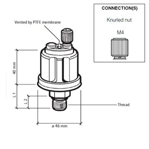 [BB360081029008C] Veratron VDO Öldruck Sensor 5bar/80psi, 1p, 1/4-18