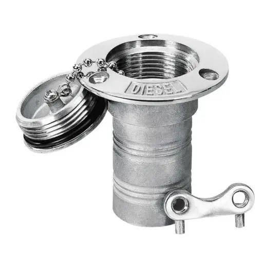 PLASTIMO DECKSVERSCHR.+DECKEL INOX DIESEL 38MM