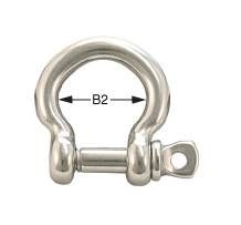 Edelstahlschäkel geschweift